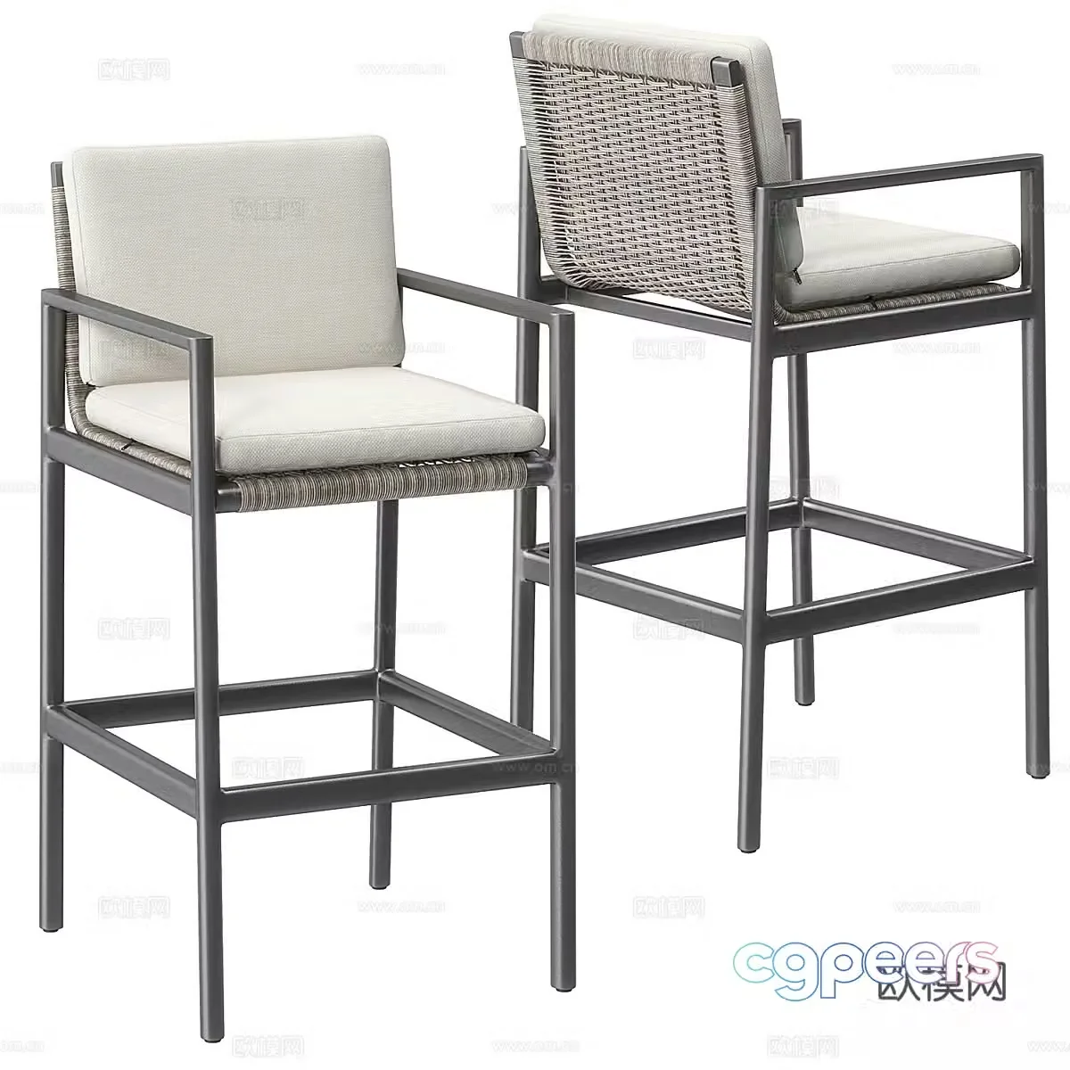 New Chinese bar chair 3d model