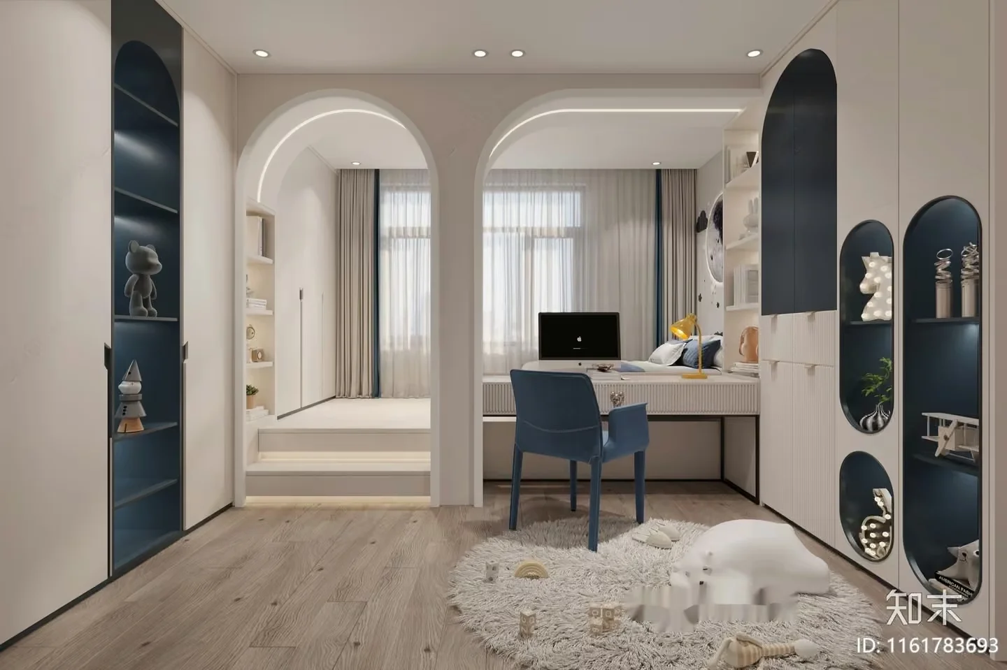 Modern Home Office 3D Model – 5459 – VRAY Render