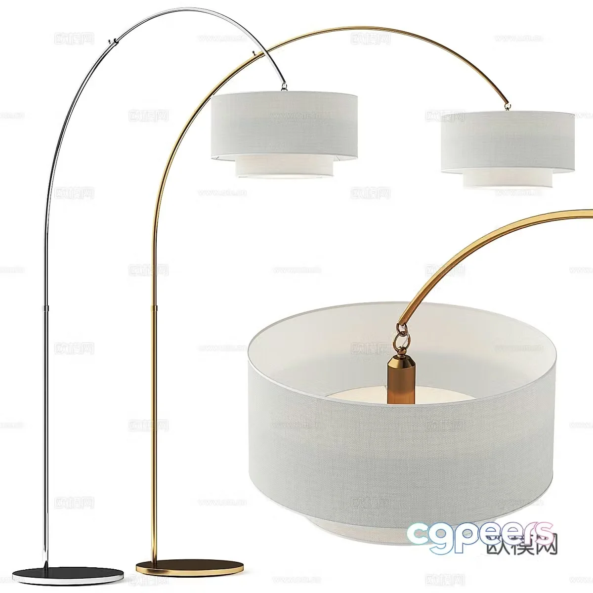 Modern light luxury floor lamp 3d model