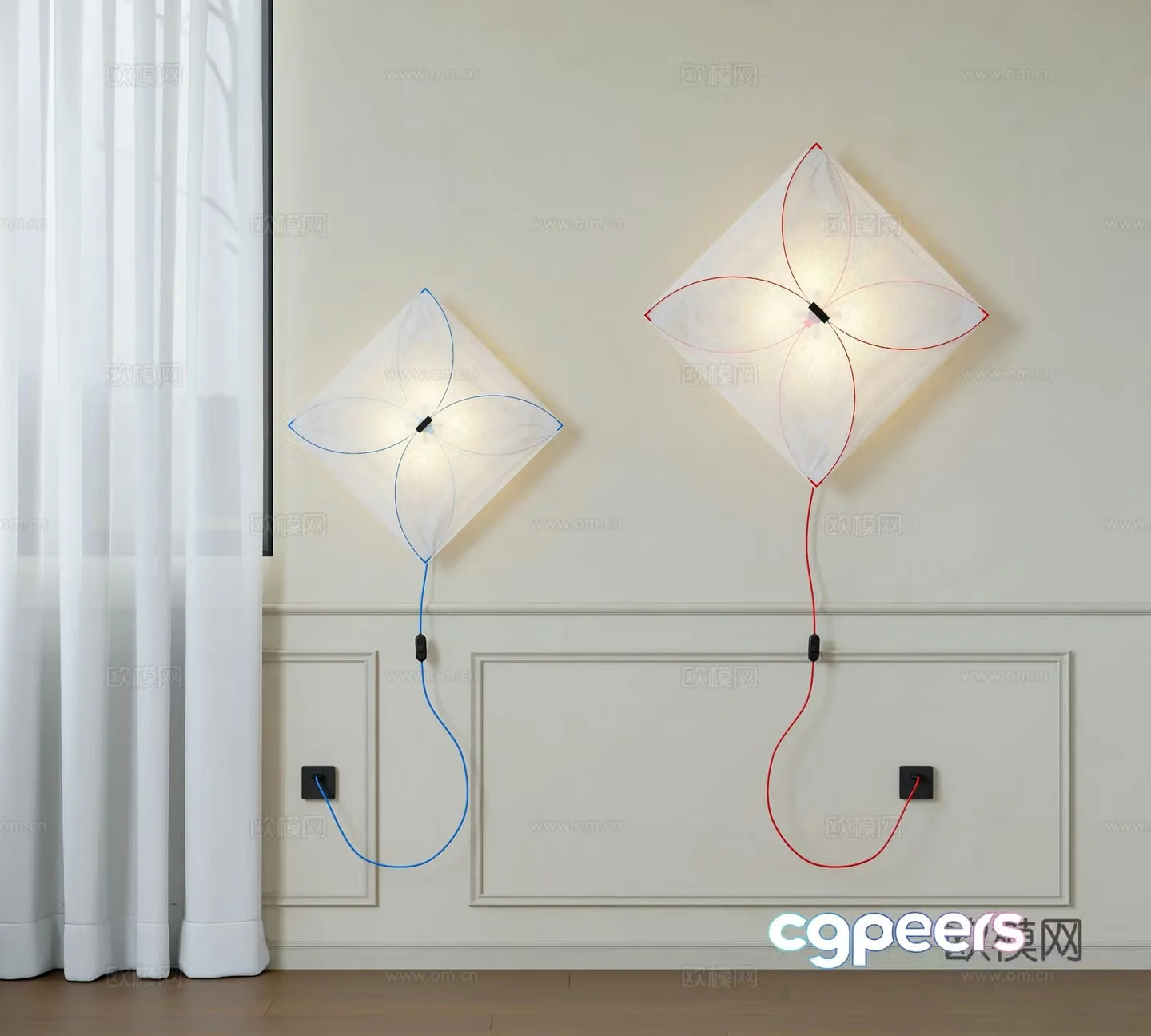 Middle-aged style wall light 3d model