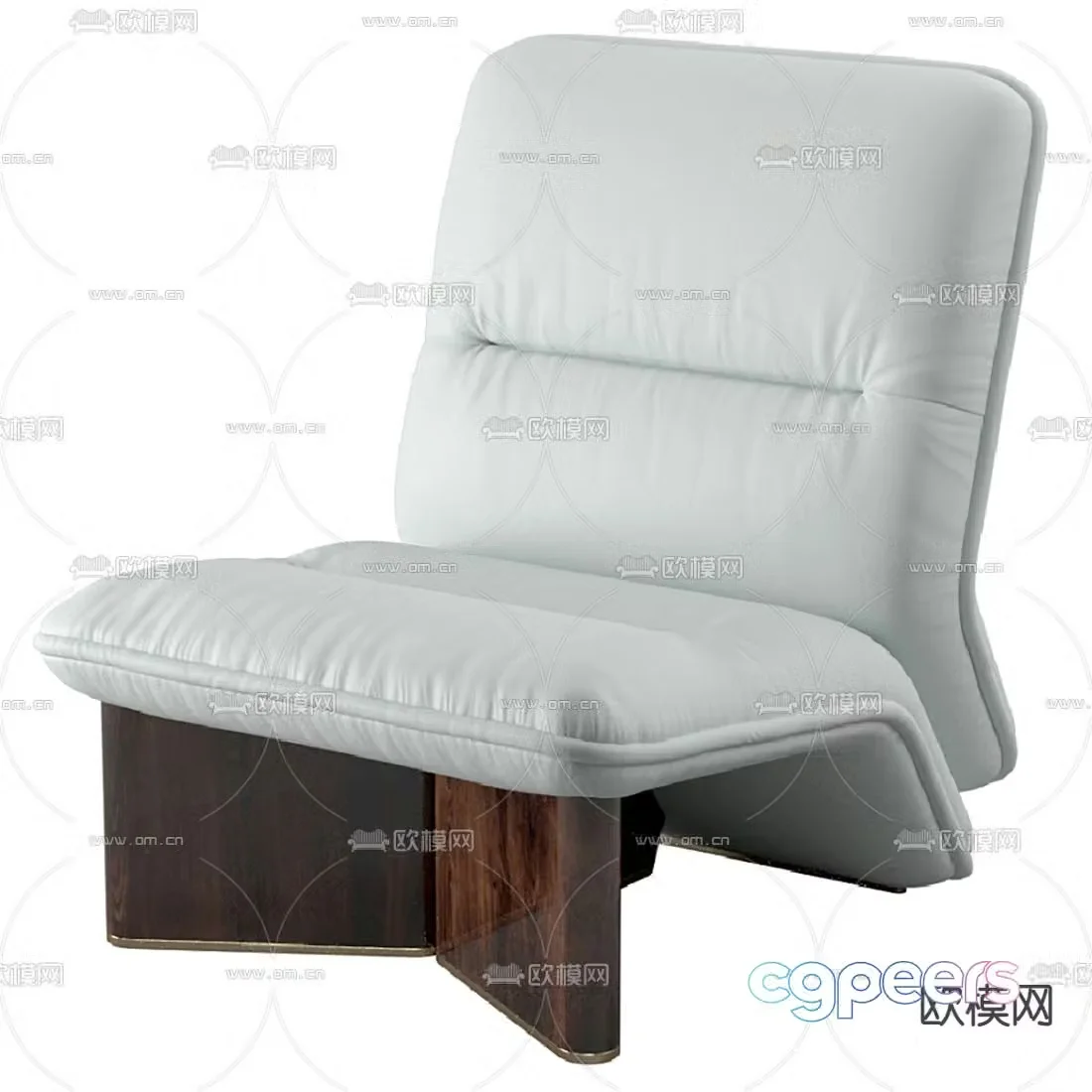 Cor modern fabric lounge chair 3d model