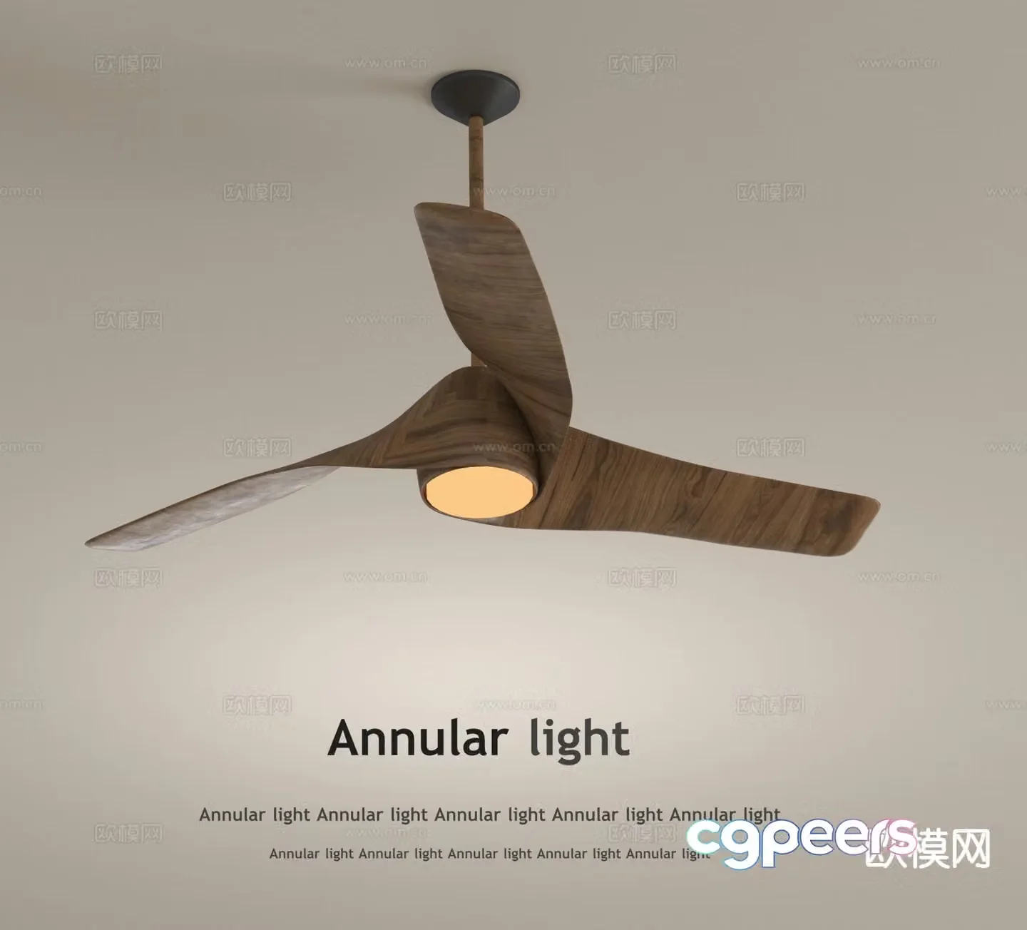 Wabi-sabi fan lamp 3d model