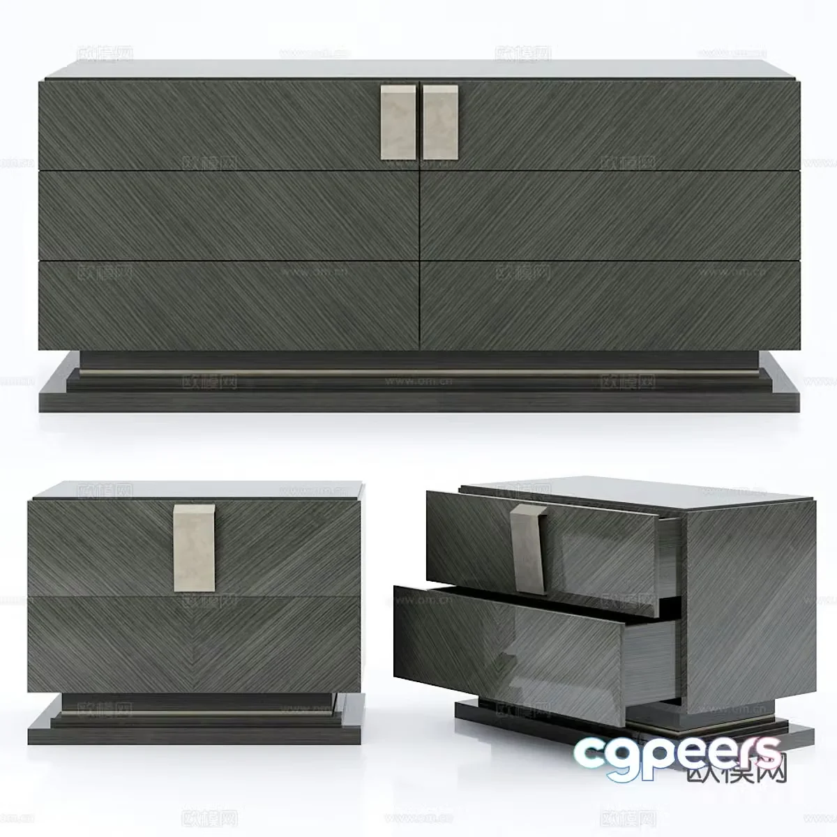 Side cabinet bedside table 3D model