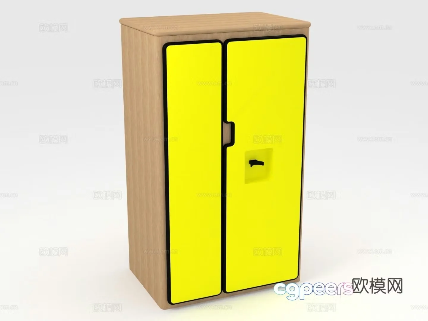 Wooden cabinet Storage cabinet Double door cabinet Storage cabinet 3D model