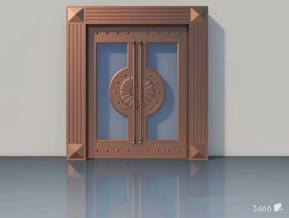A Bronze Door 3D Model – 23021 – VRAY Render