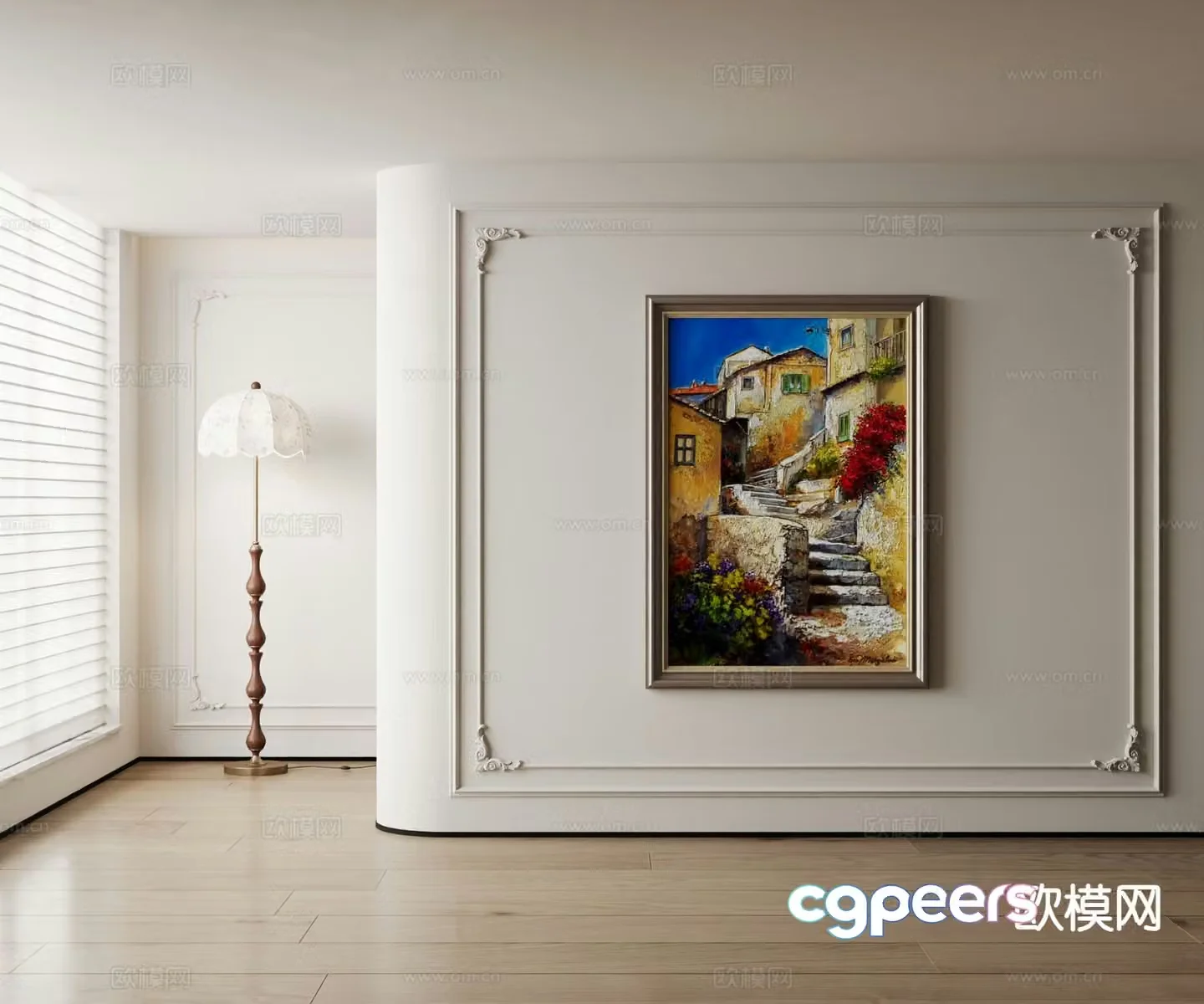 American oil painting art painting decorative painting 3d model