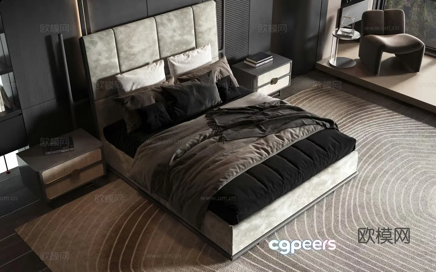 Modern style product bed 3d model