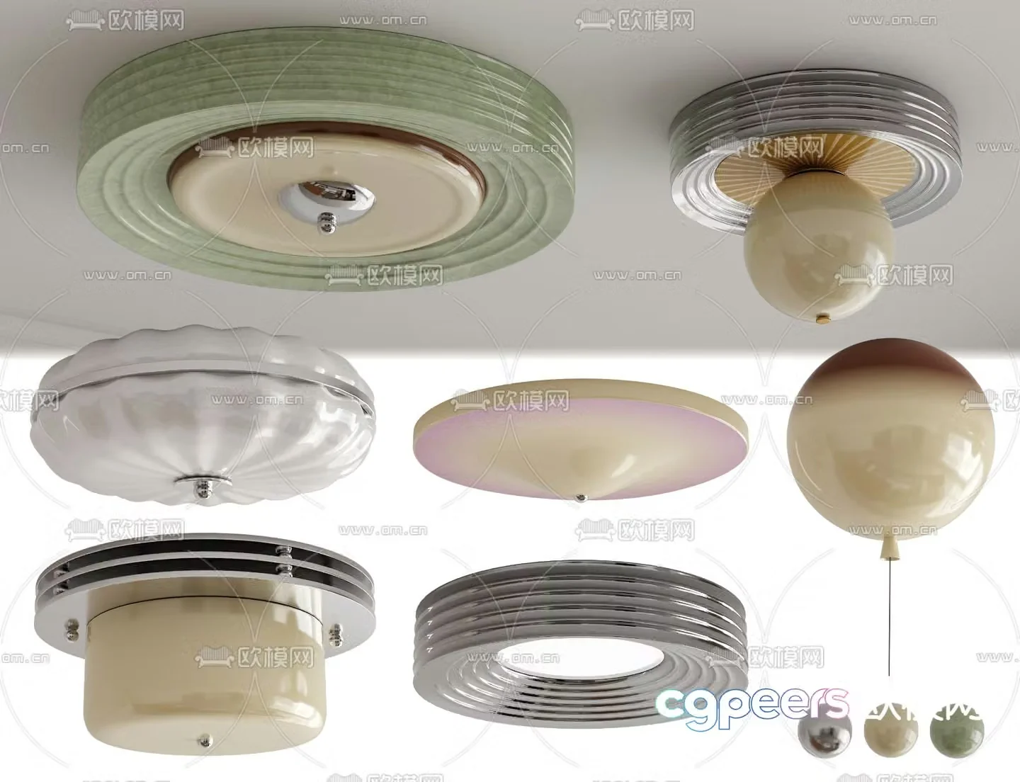 Medieval style ceiling lamp bedroom lamp living room lamp 3d model