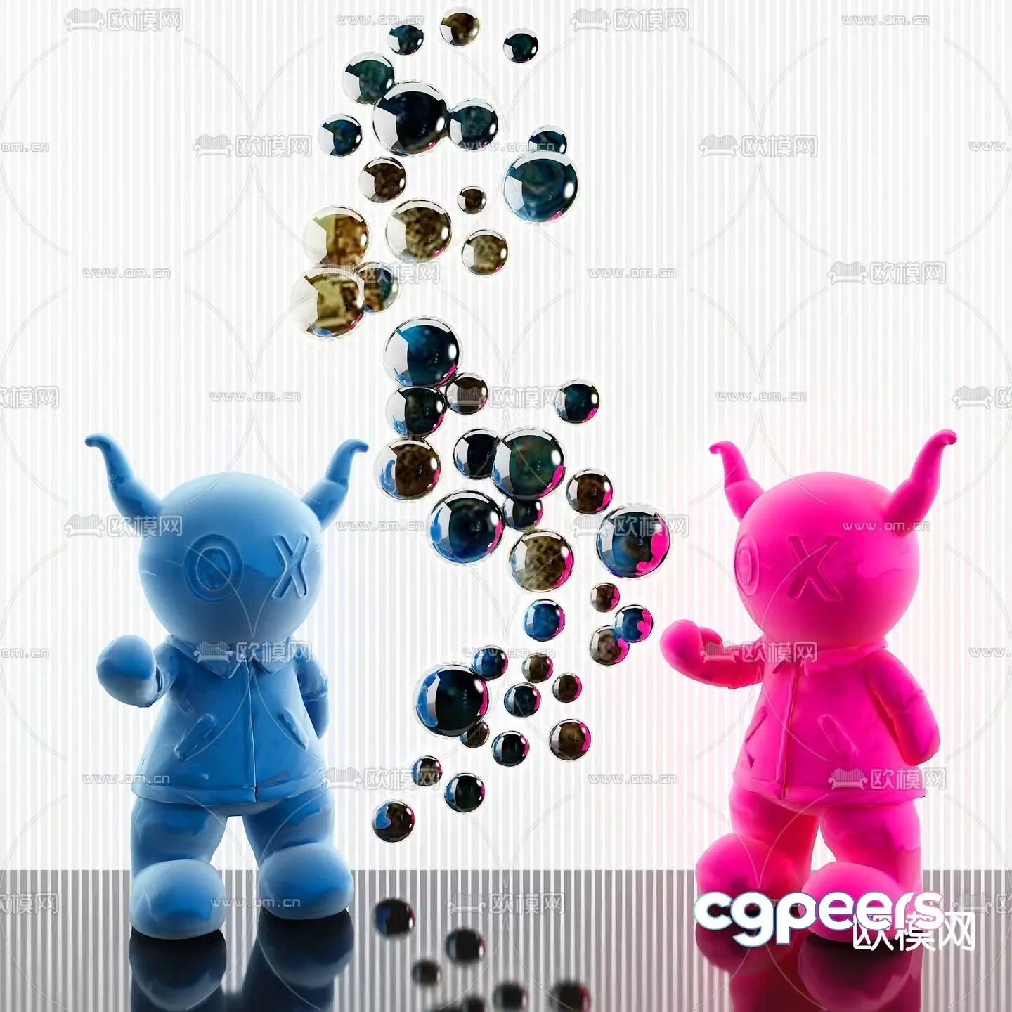Modern children’s doll toy 3d model