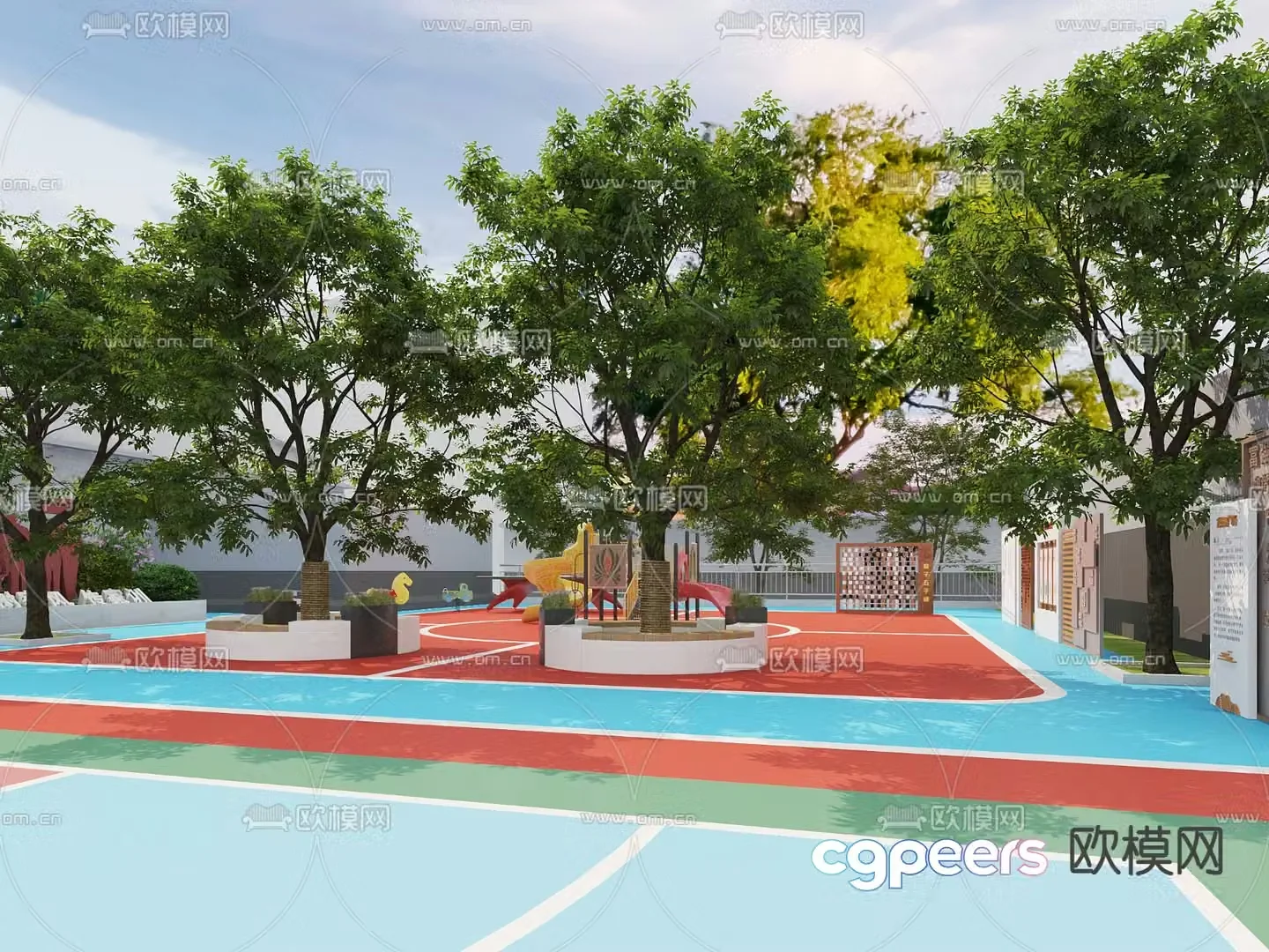 pocket park 3d model