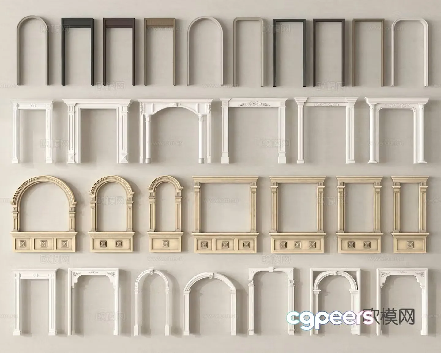 Door frame Door pass Arch Door hole 3D model