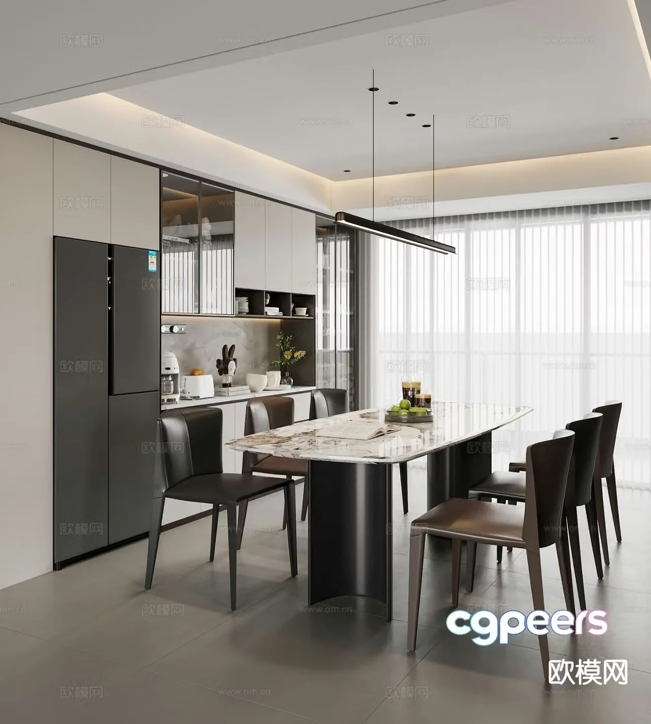 Modern restaurant 3d model