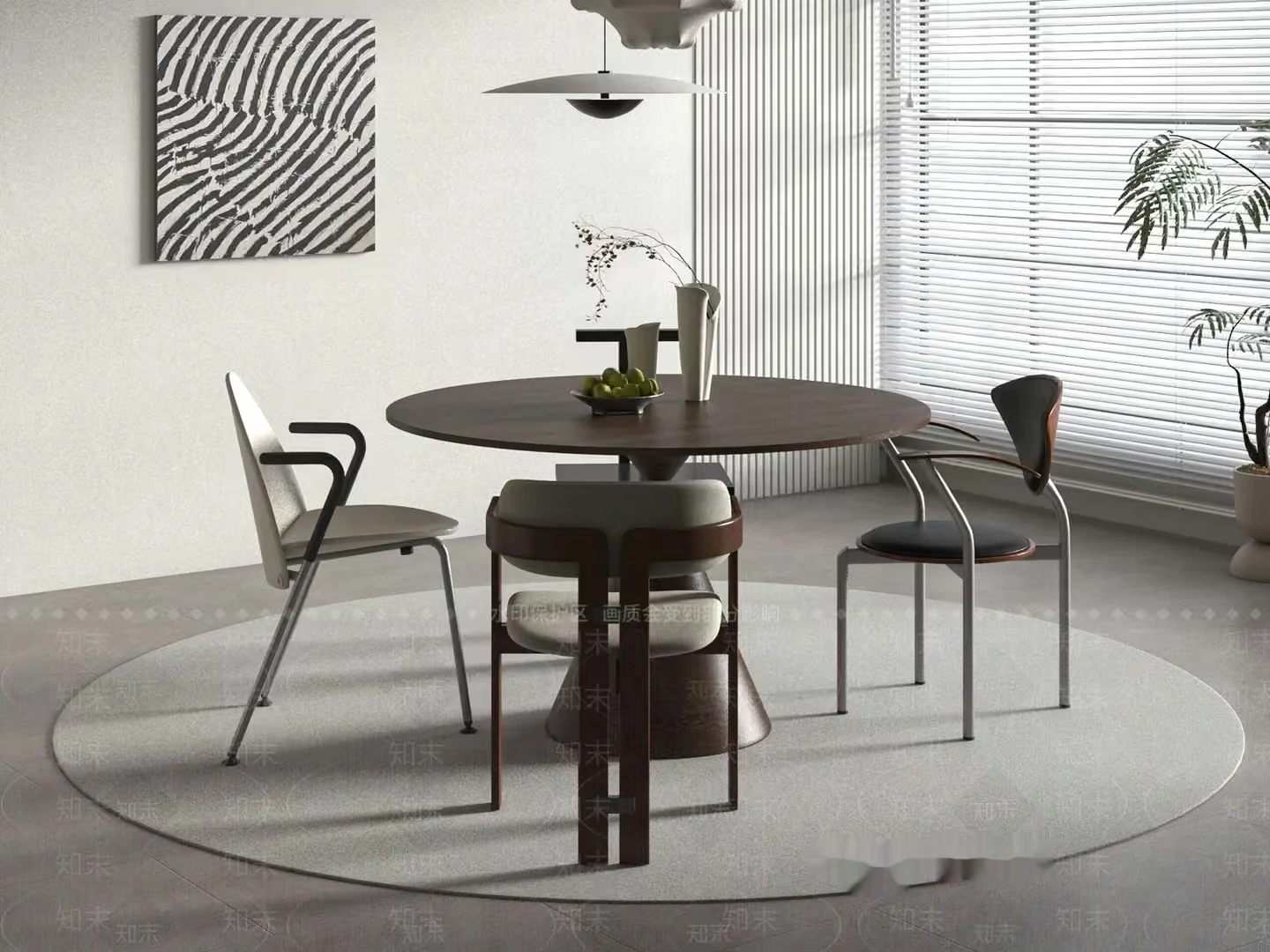 Modern Dining Table 3D Model – 18024 – VRAY Render