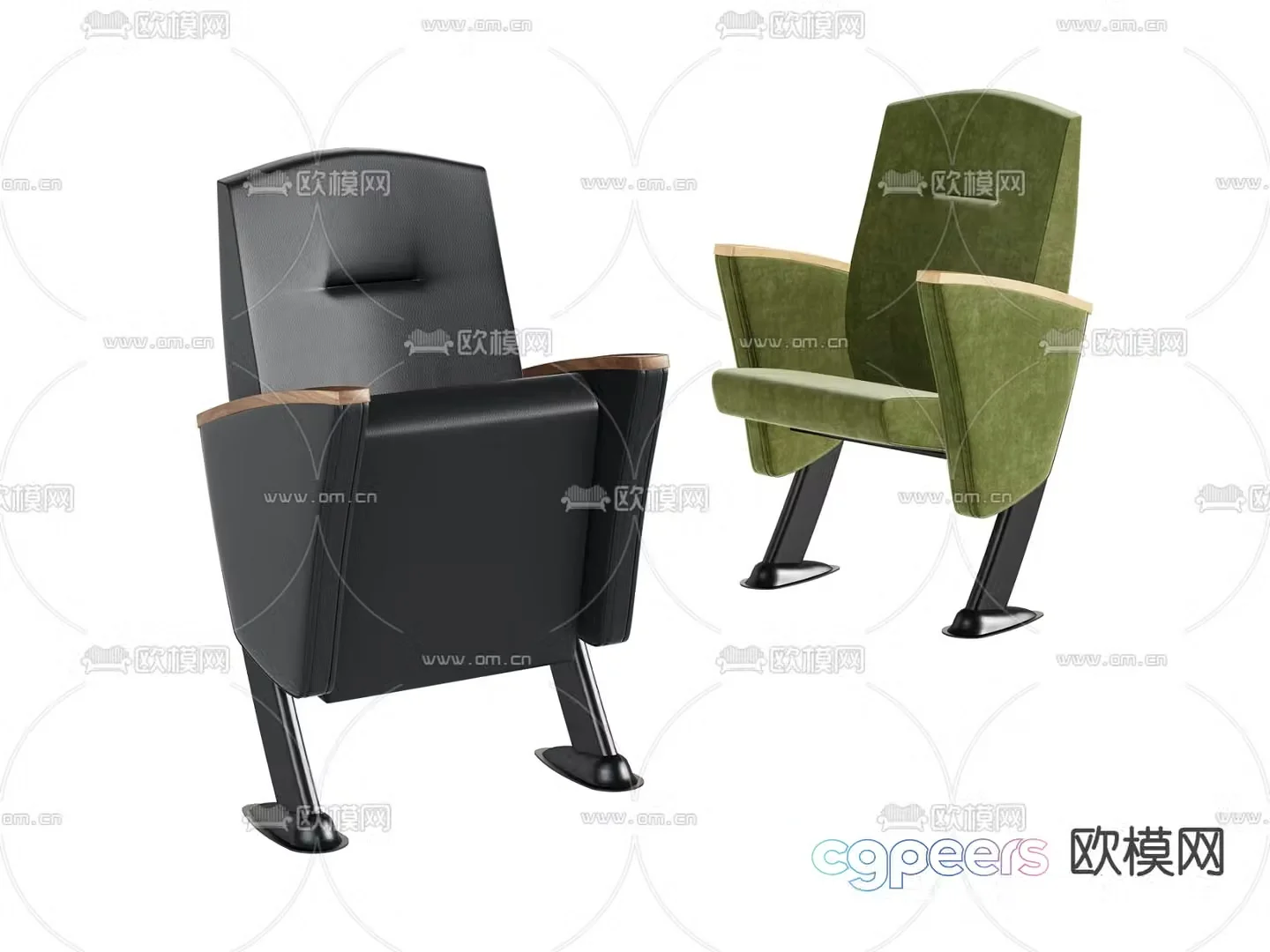 Cinema chair Public chair Folding chair 3d model