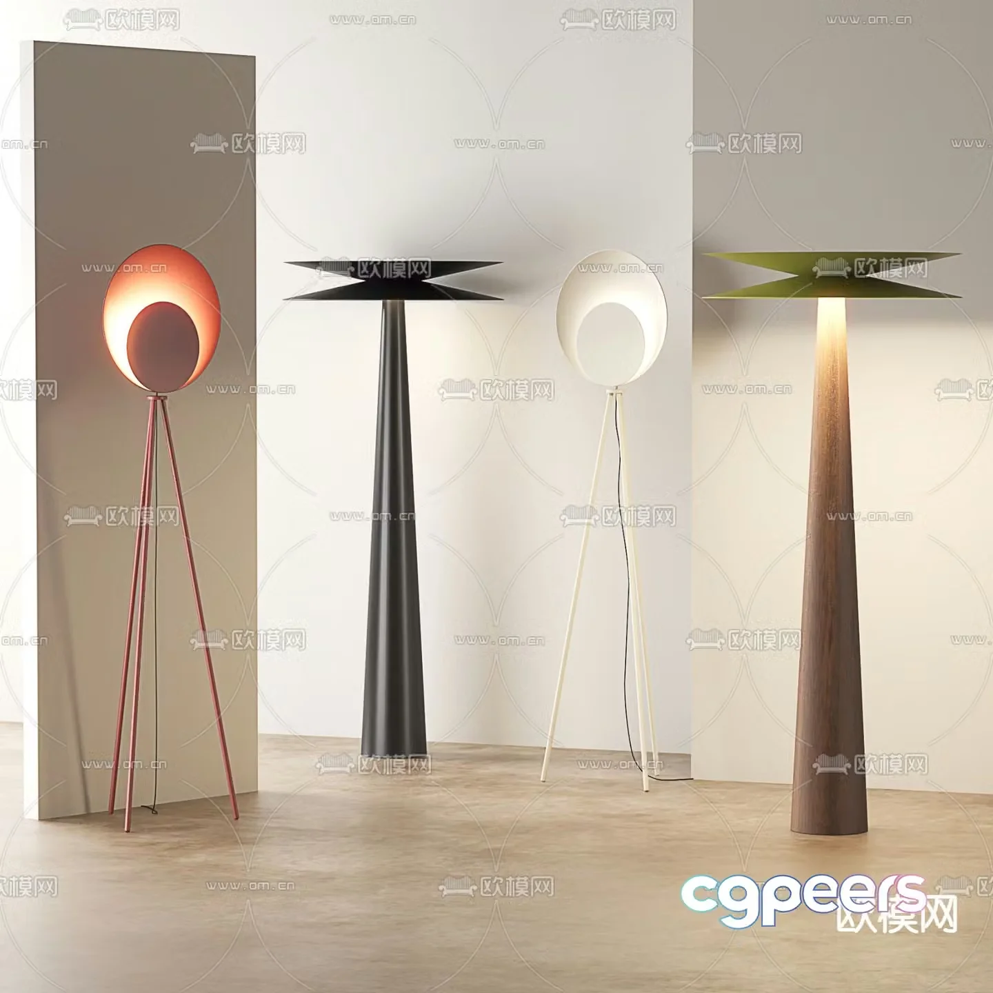 Creative floor lamp 3d model