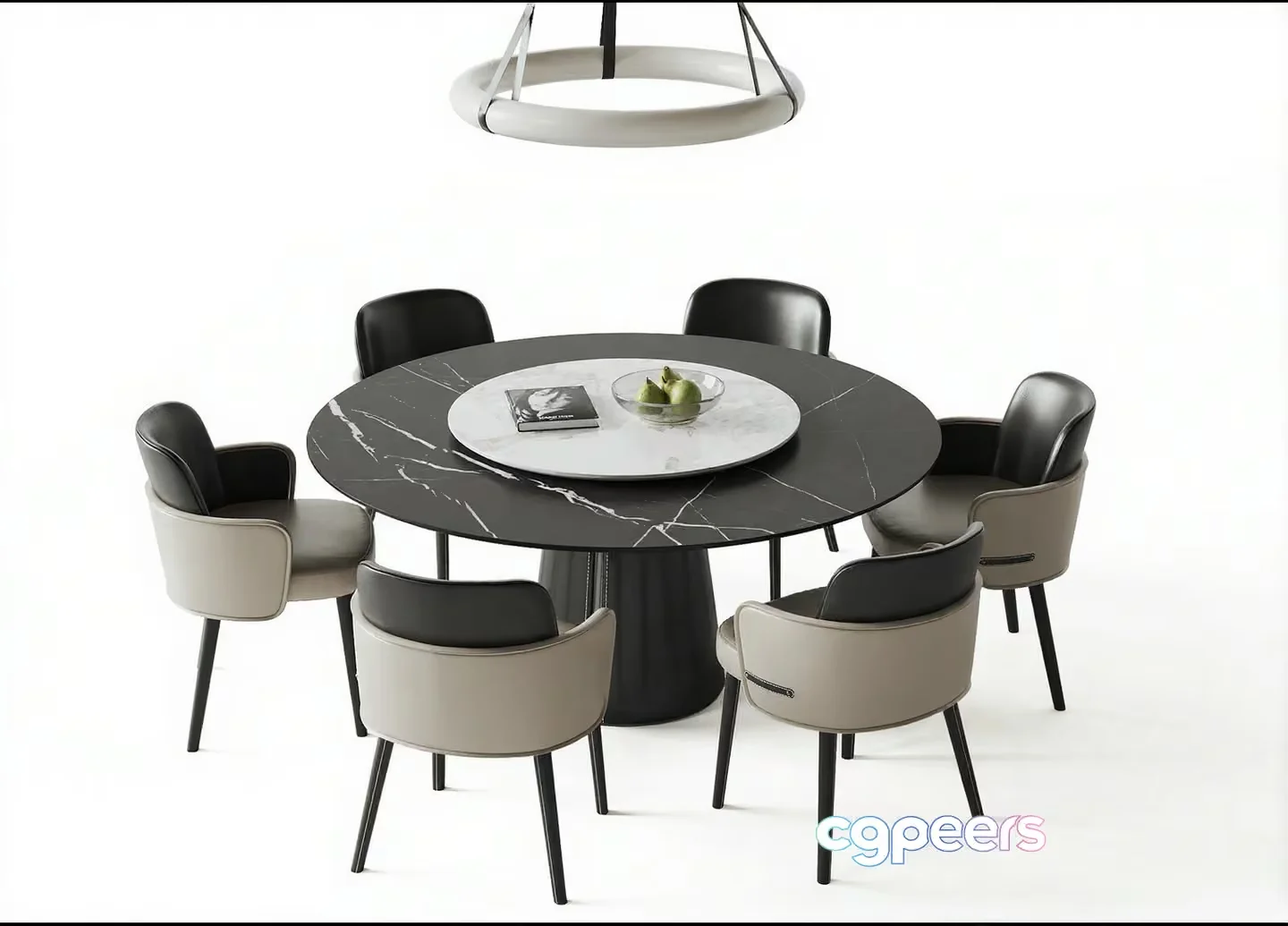 Modern Dining Table 3D Model – 8464 – CORONA Render