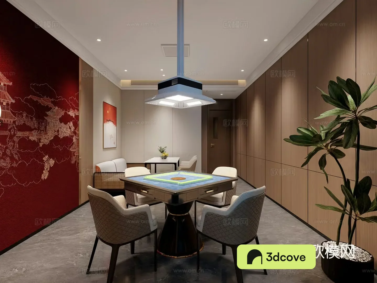 New Chinese -style chess room box Mahjong room