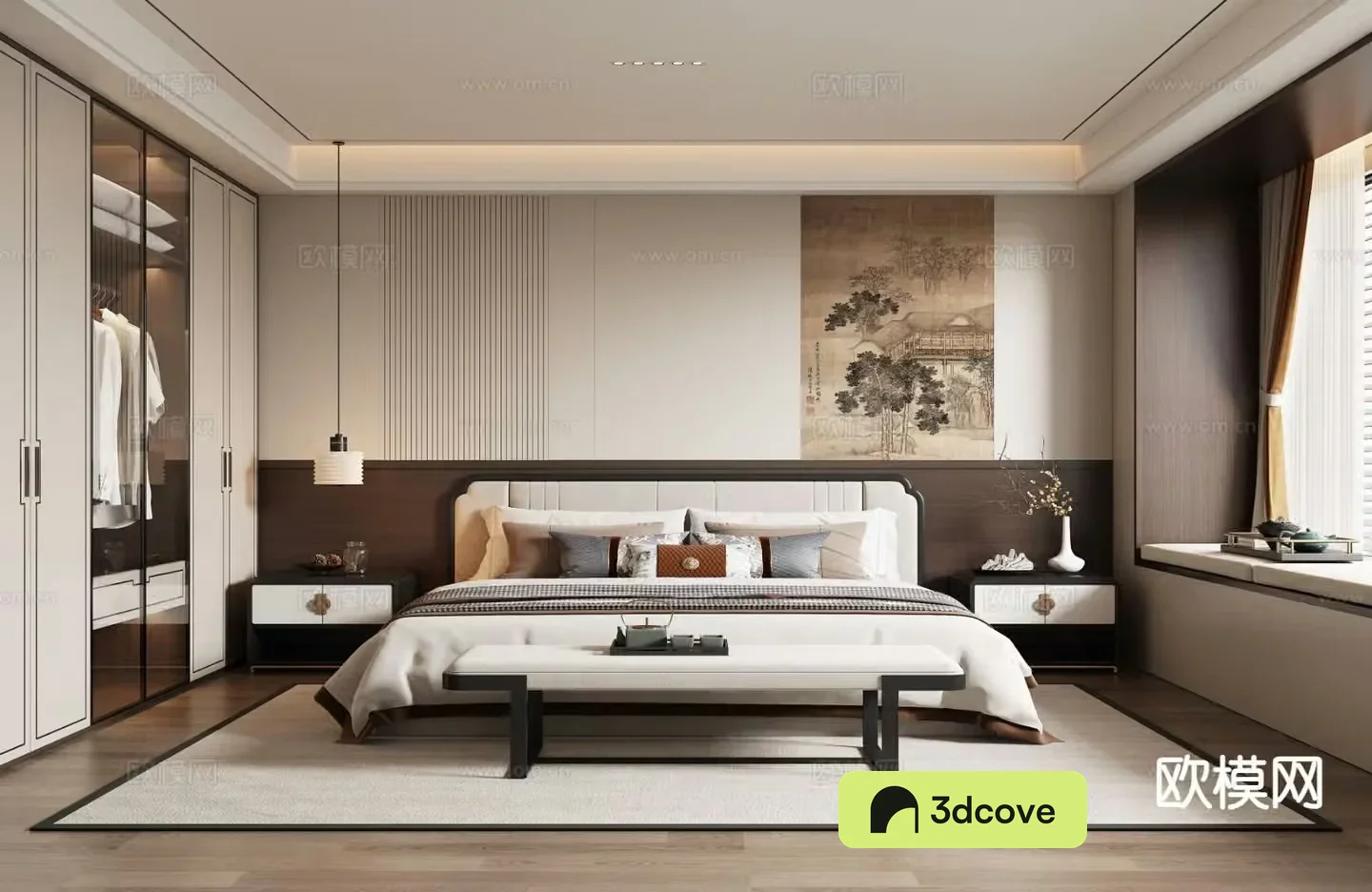 New Chinese style bedroom master bedroom