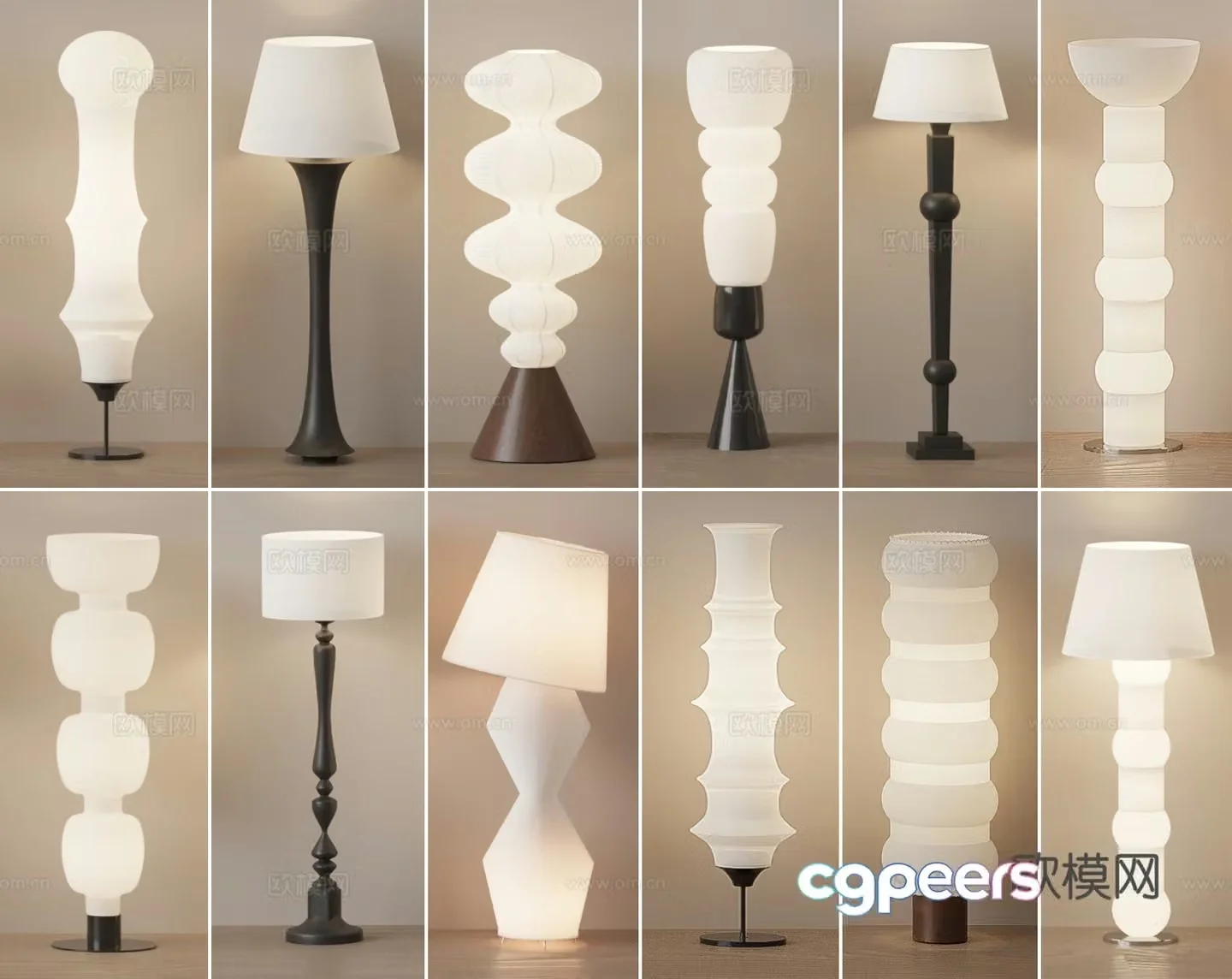 Wabi-sabi floor lamp 3d model