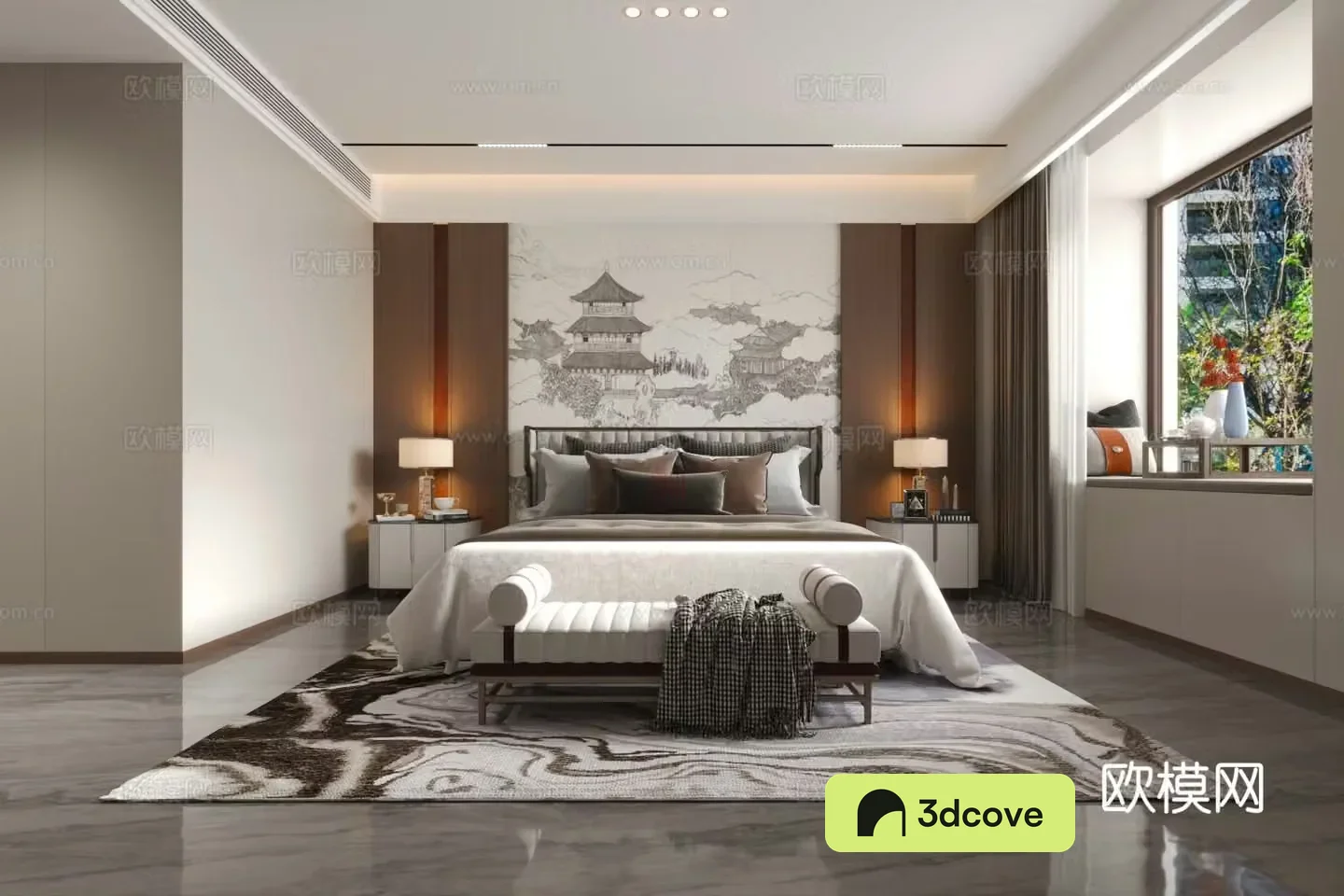 New Chinese bedroom