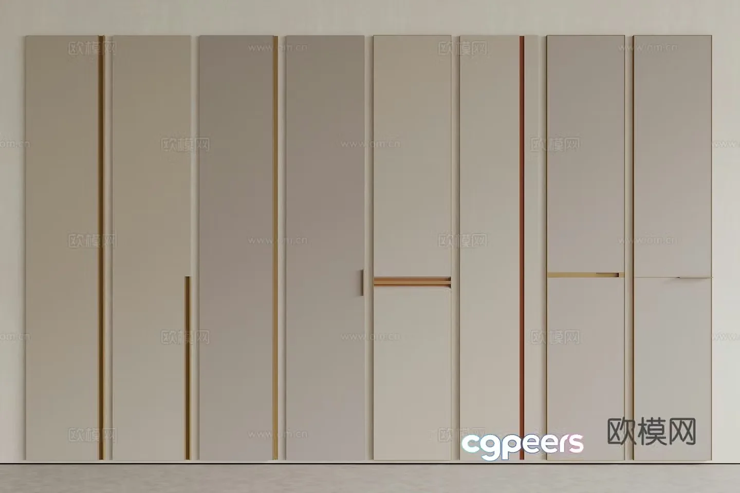 Modern cabinet door door panel 3d model