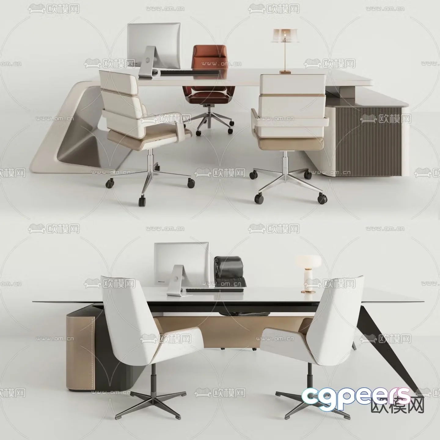 Executive desk boss desk office desk executive desk 3d model