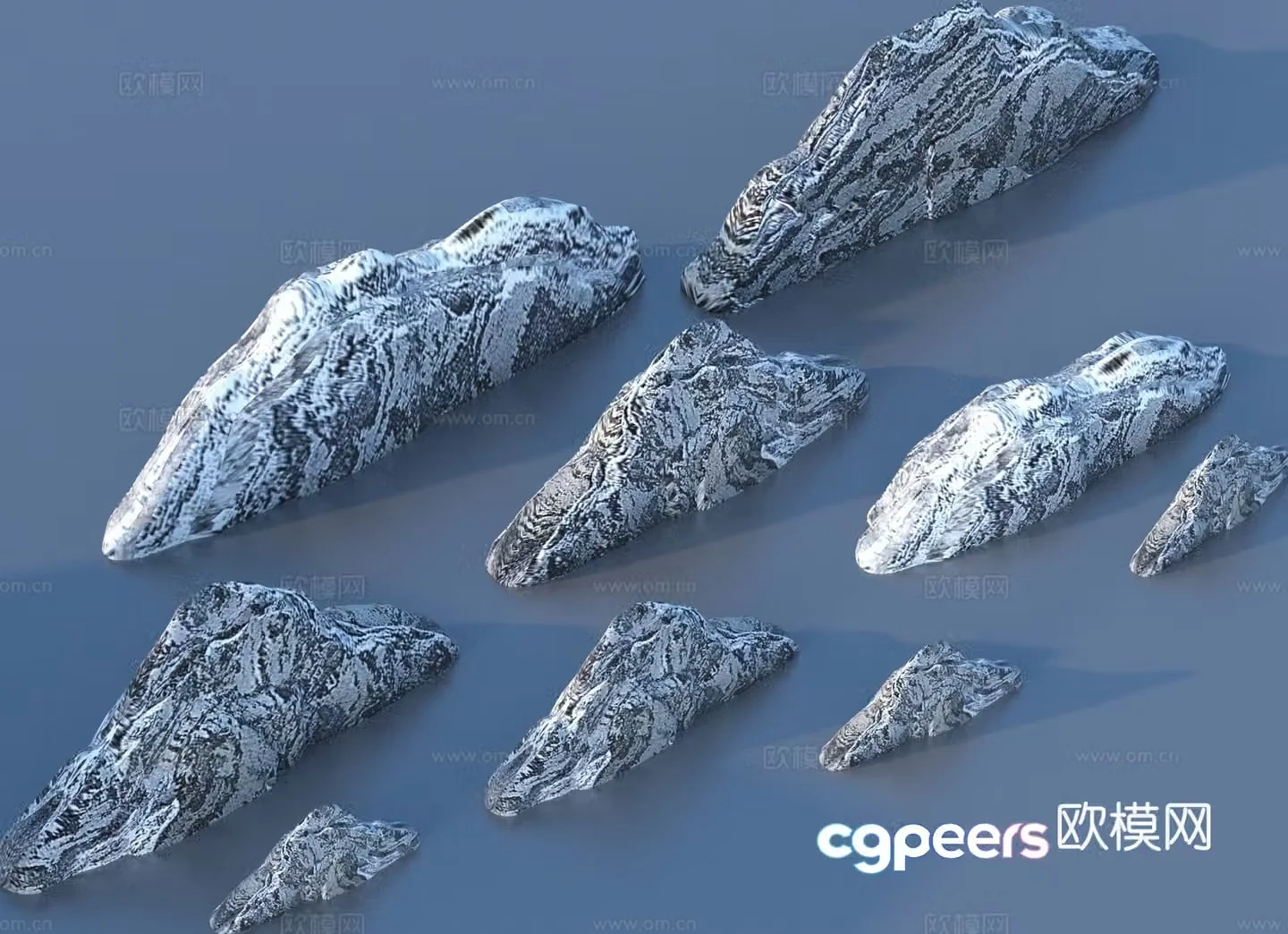 rockery stone stone landscape stone 3d model