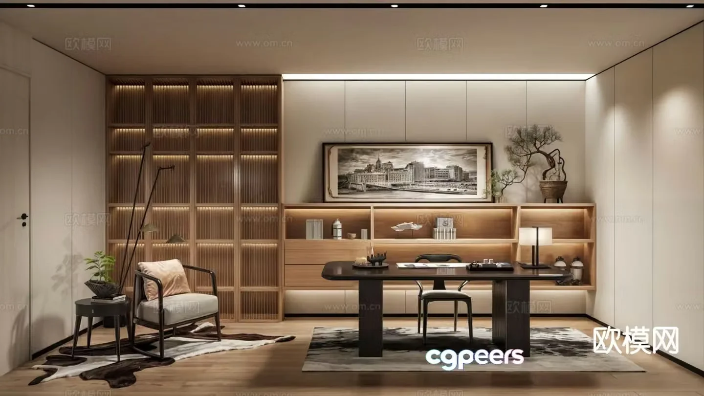 New Chinese tea room 3d model