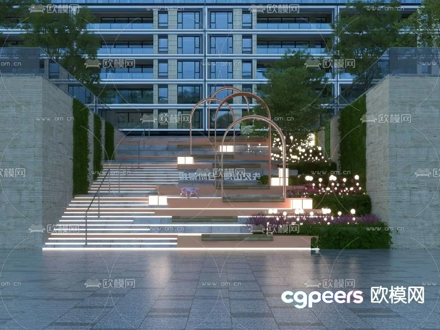 Stairs Landscape Stairs Landscape 3d model