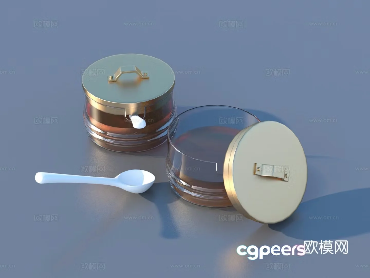 Glass bottle food bottle 3D model