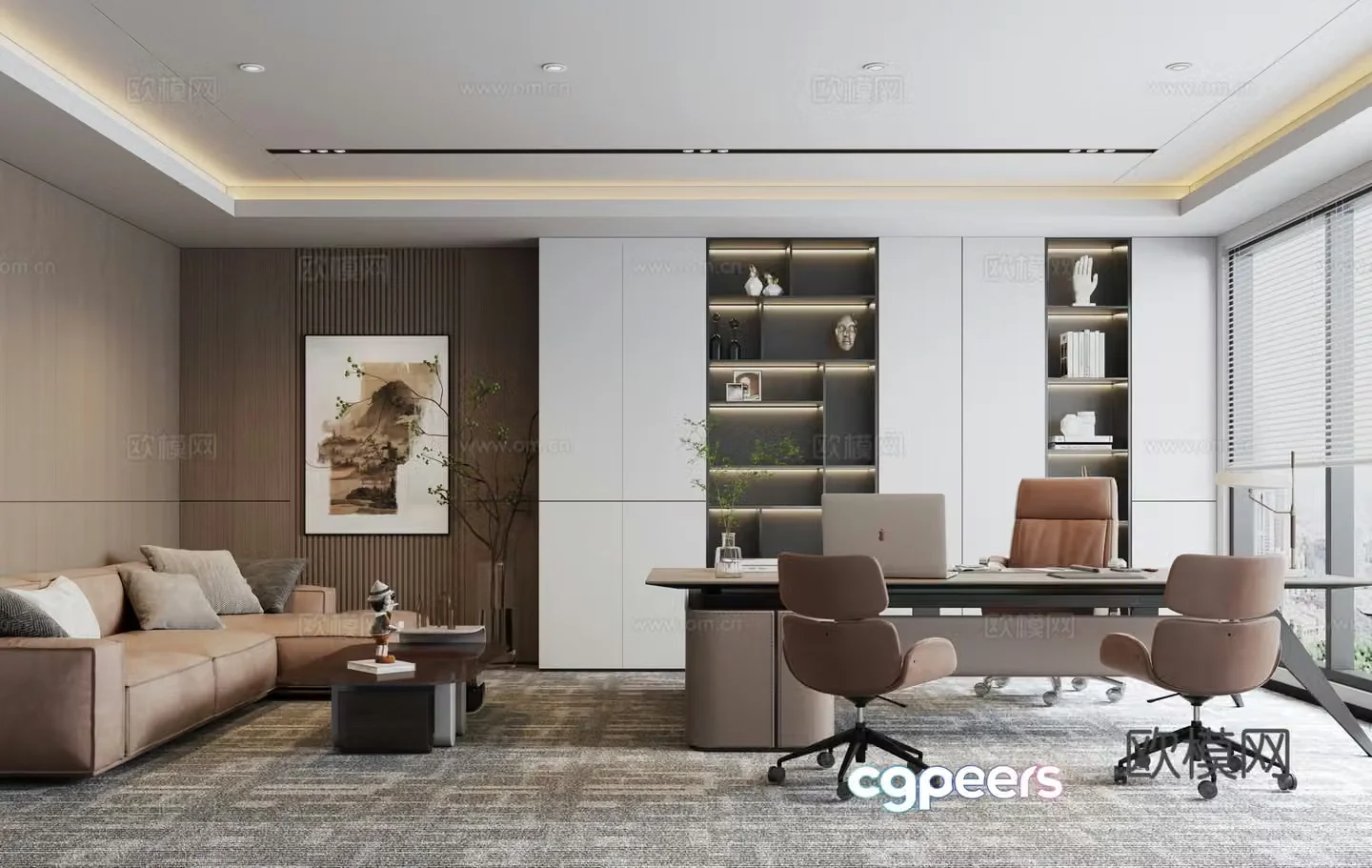 Modern manager office 3d model