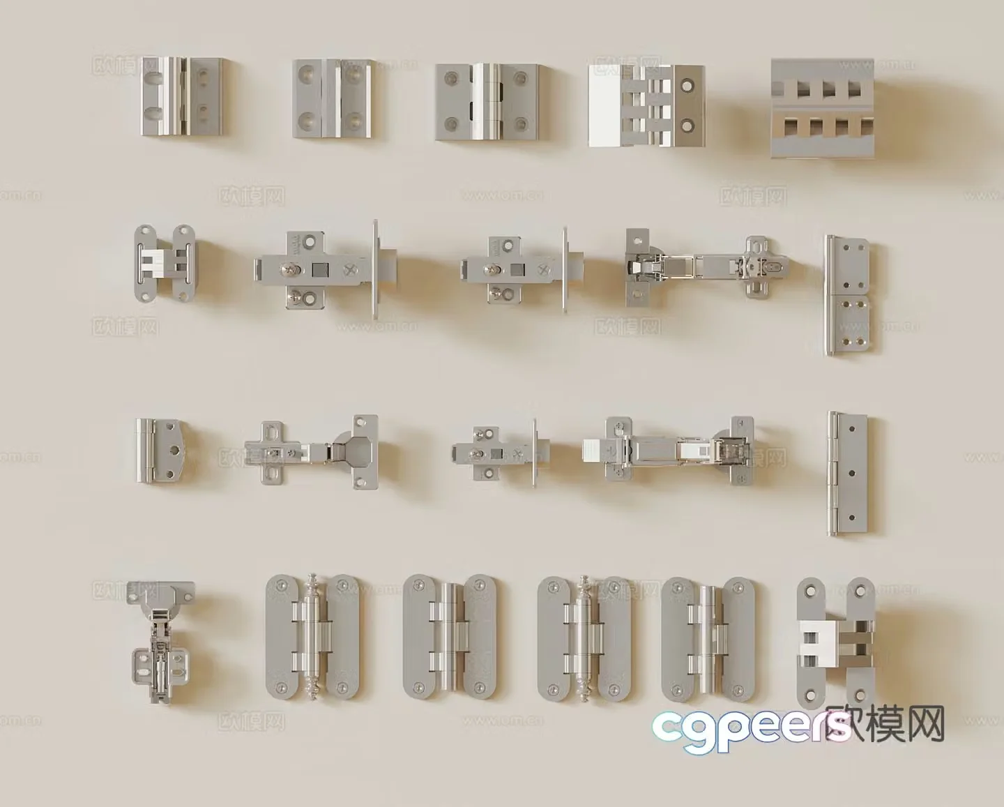 Screws Modern hardware screws 3d model