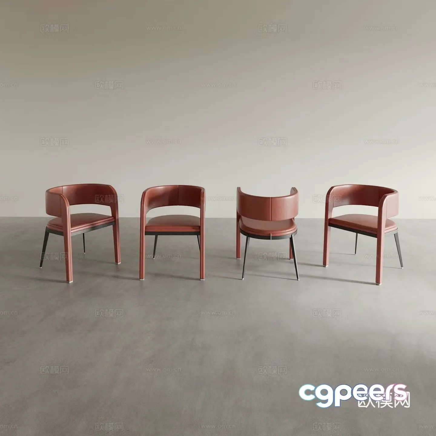 Dining chair tea chair leisure chair 3d model