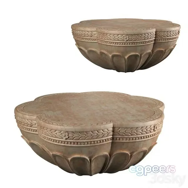 3ds Max Free – Handcarved Cicely Coffee Table