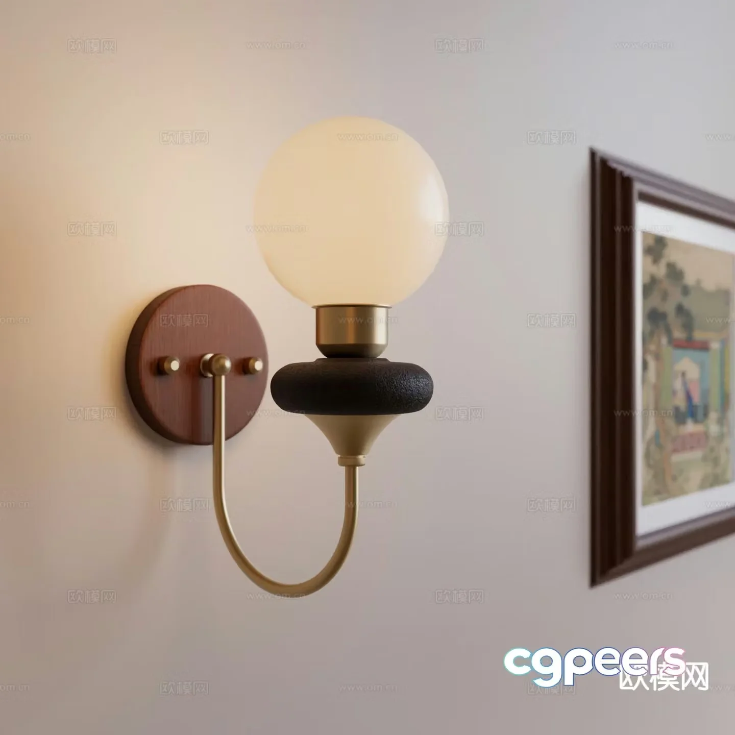 French wall light 3d model