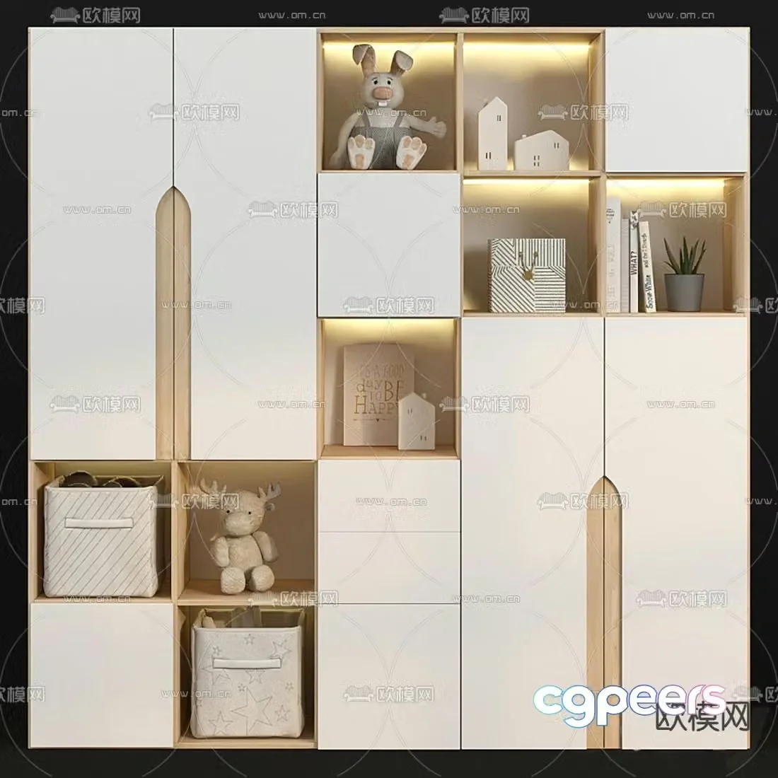 Modern children’s wardrobe 3d model
