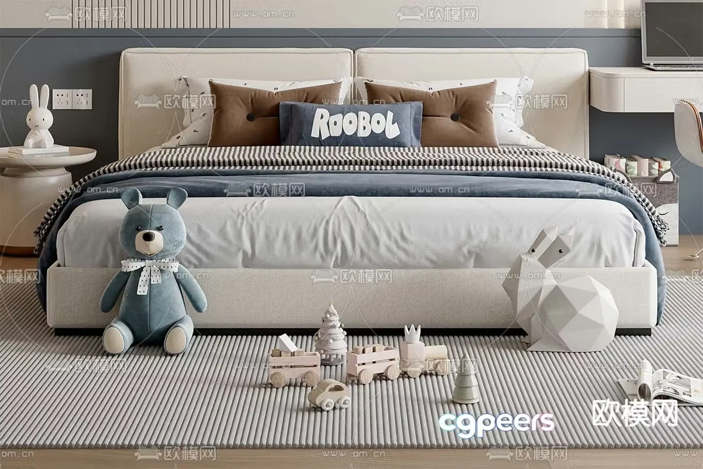 Modern children’s bed child’s bed 3d model