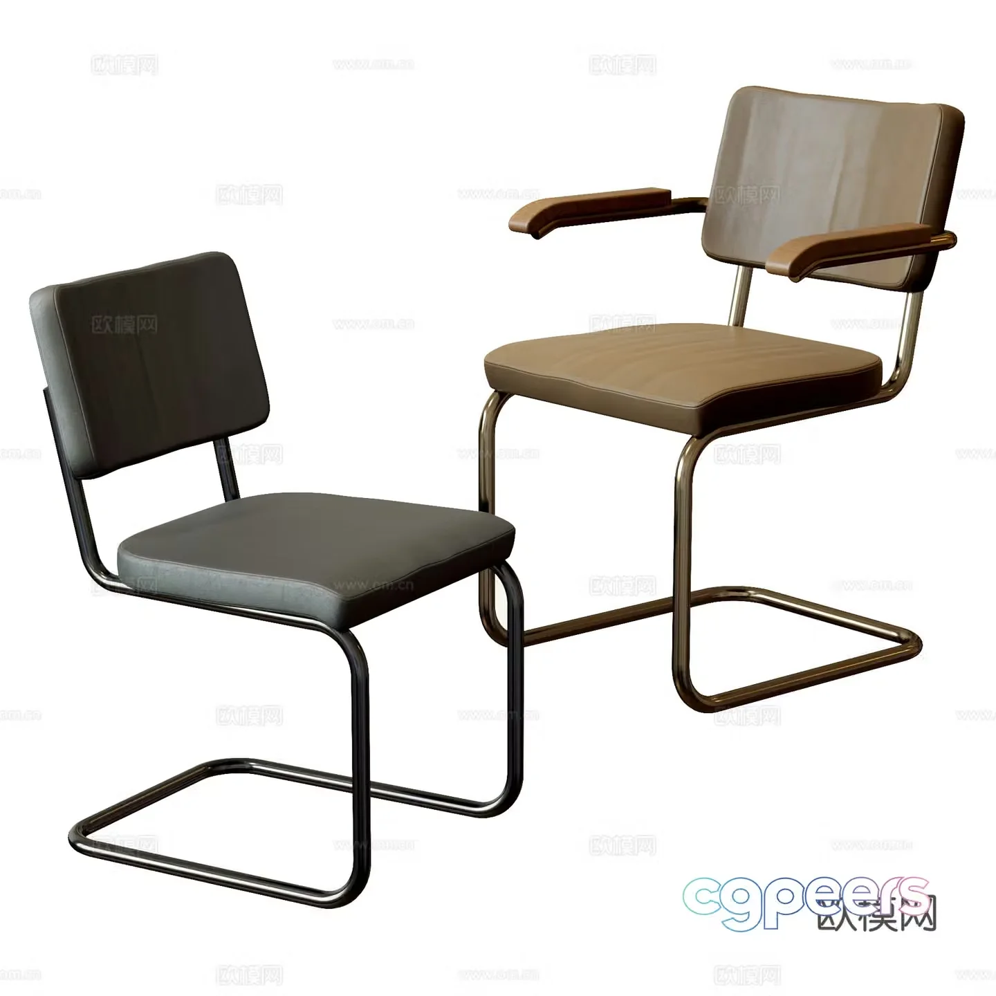 Modern single chair Book chair Dining chair Office chair Leather single chair 3d model