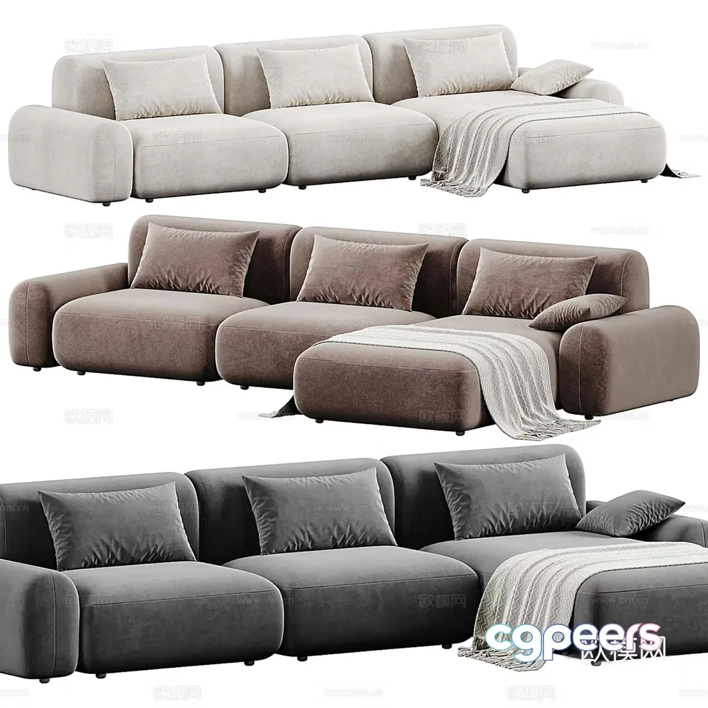 Cocorepublic corner sofa 3d model