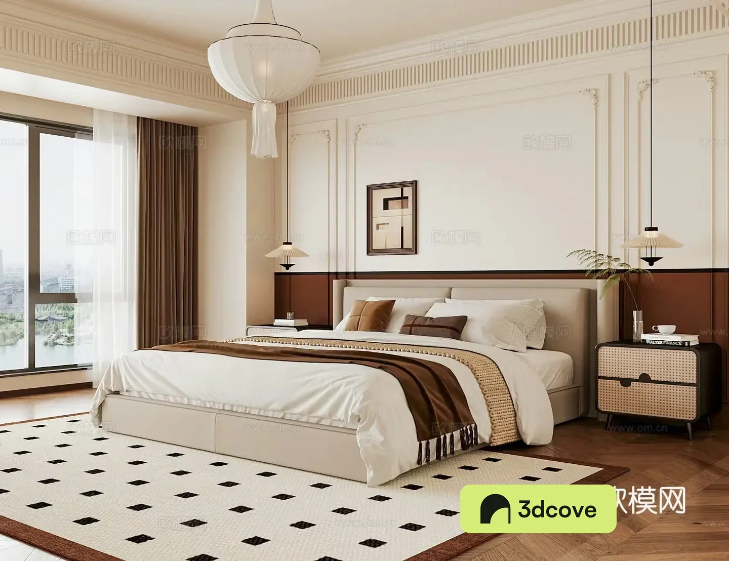 Wasabi Middle Ages Home Bedroom Wasabi Wind Bedroom Secondary Bedroom Master Bedroom Bathroom Window Bedroom 3D Model