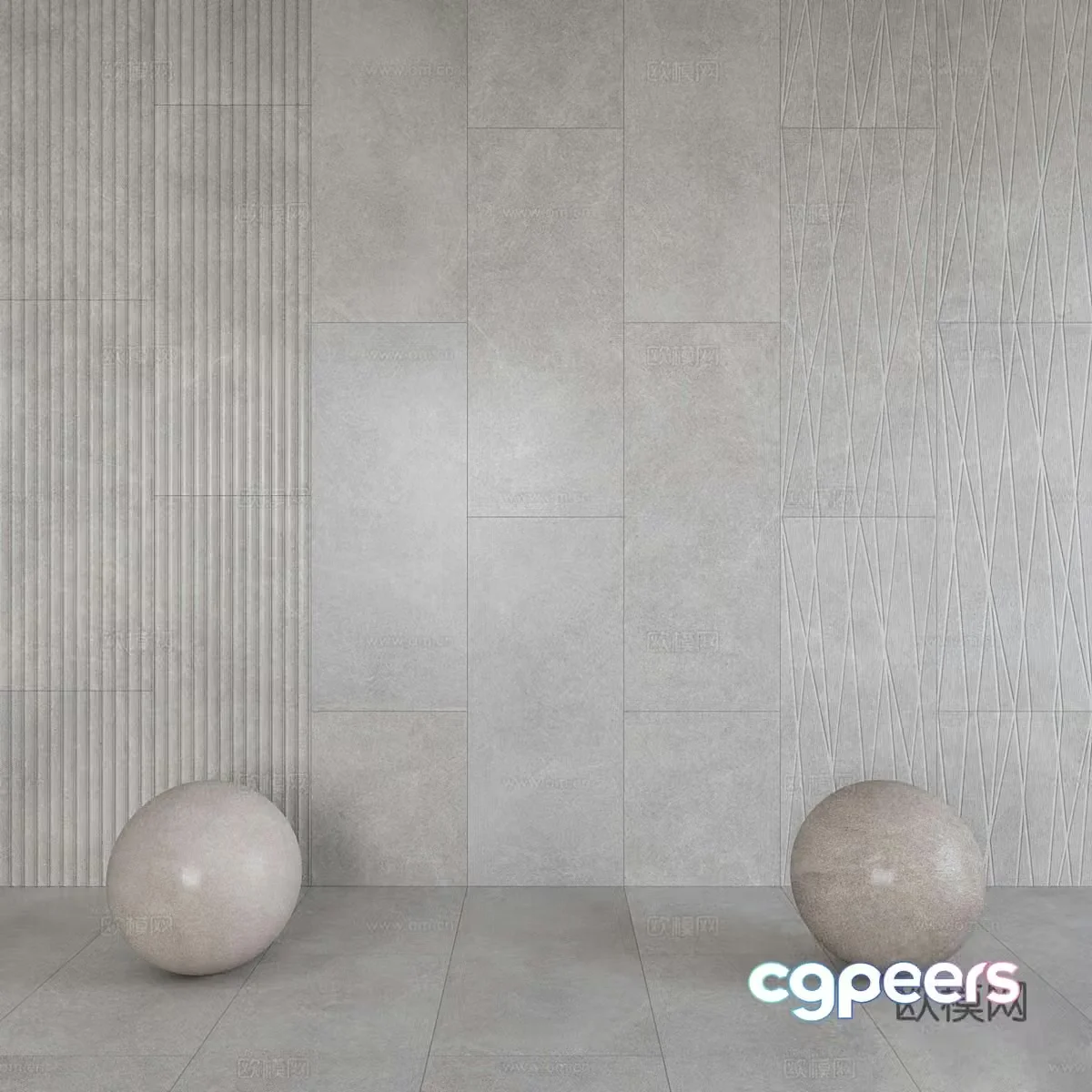 3D model of floor tiles