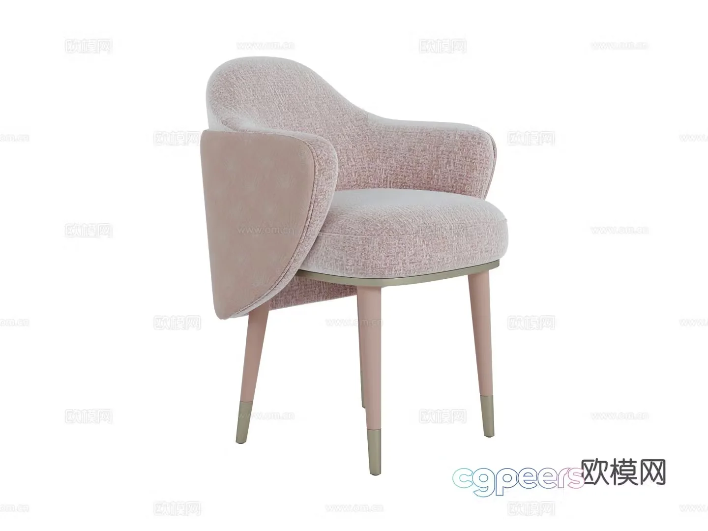 visionnaire single chair dining chair 3d model