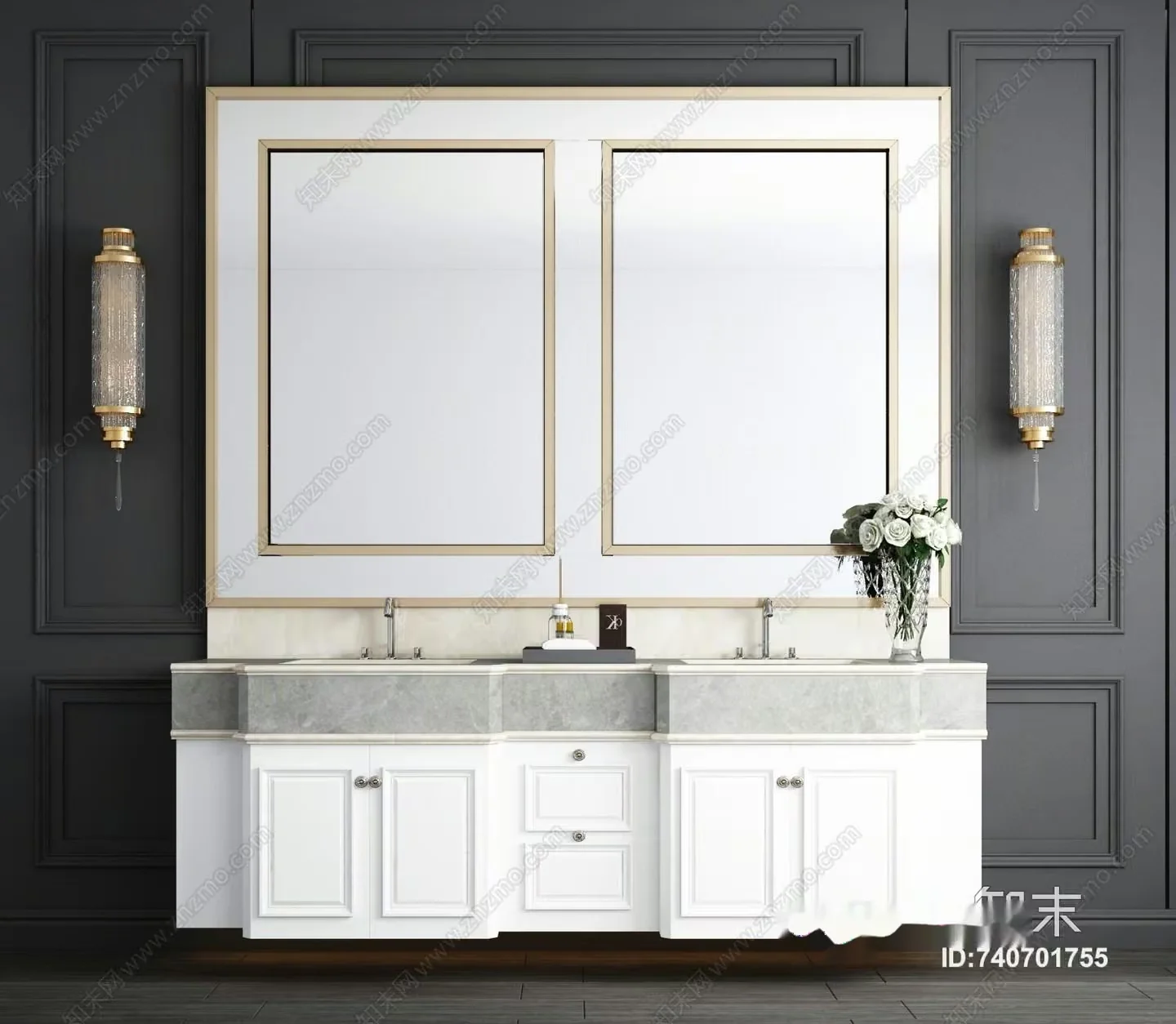 Modern Bathroom Vanity 3D Model – 4735 – VRAY Render