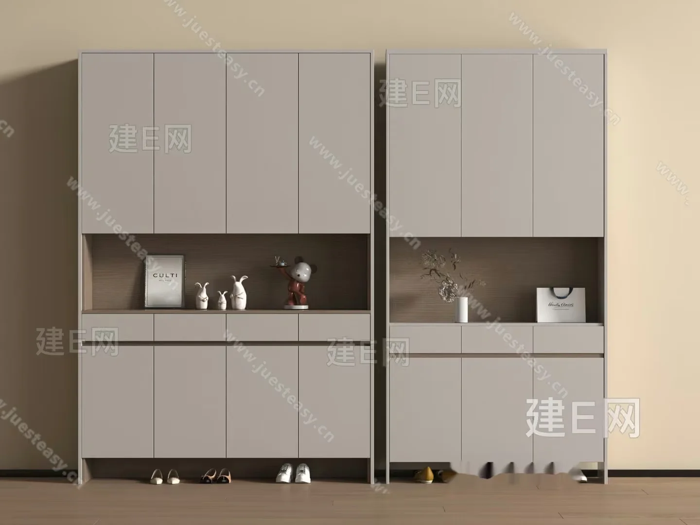 Modern Shelving Units 3D Model – 4304 – VRAY Render