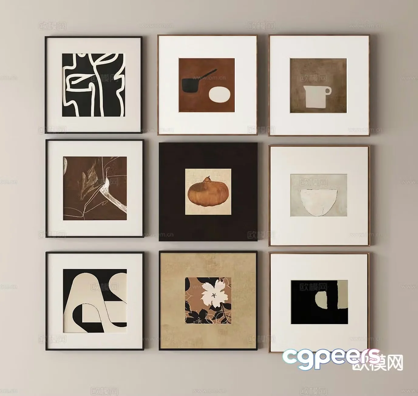 Photo frame painting picture frame picture frame hanging picture art painting 3d model