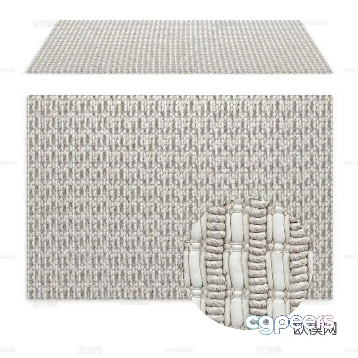 Modern fabric carpet 3d model