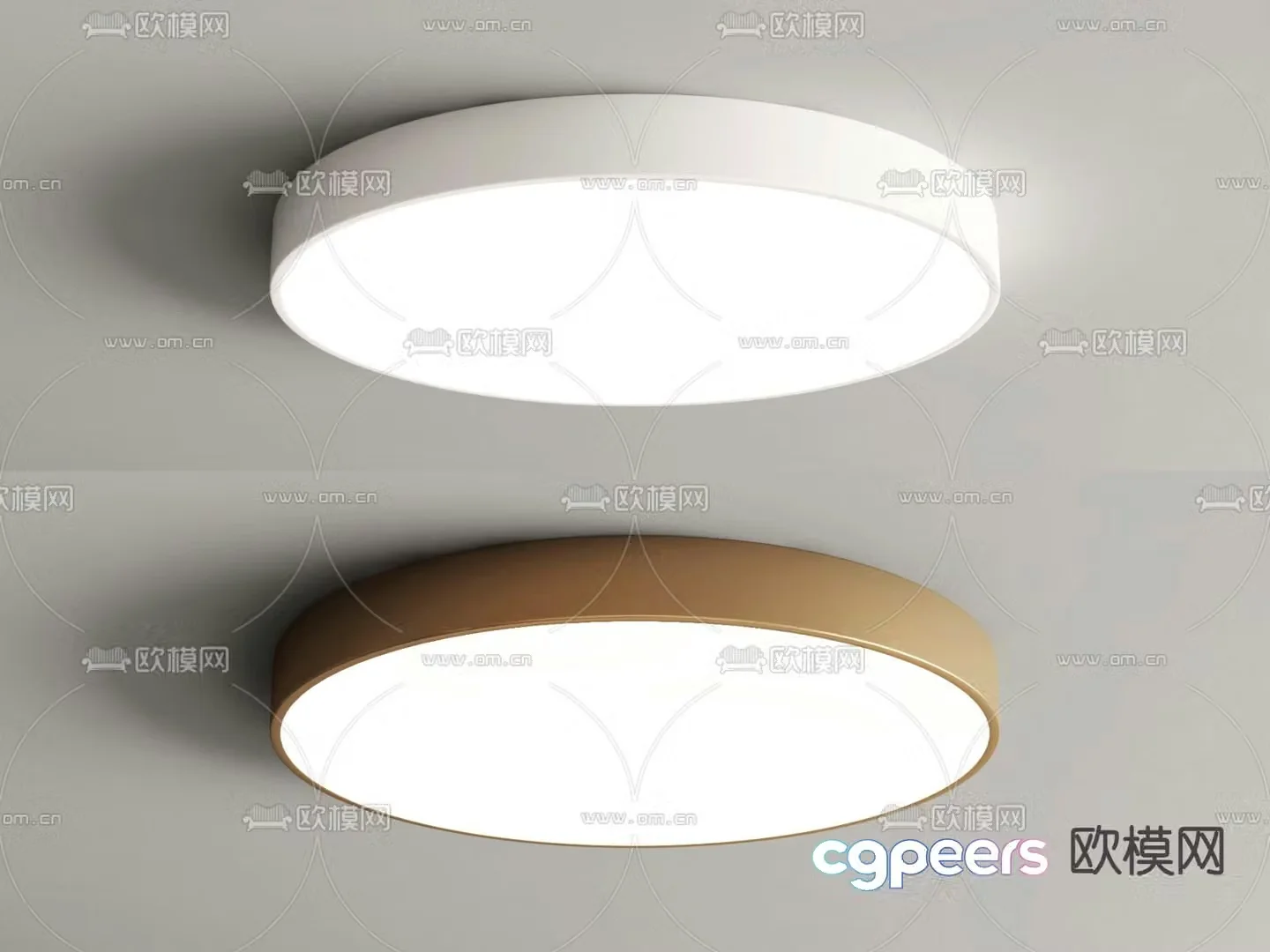 Round ceiling lamp bedroom lamp 3d model
