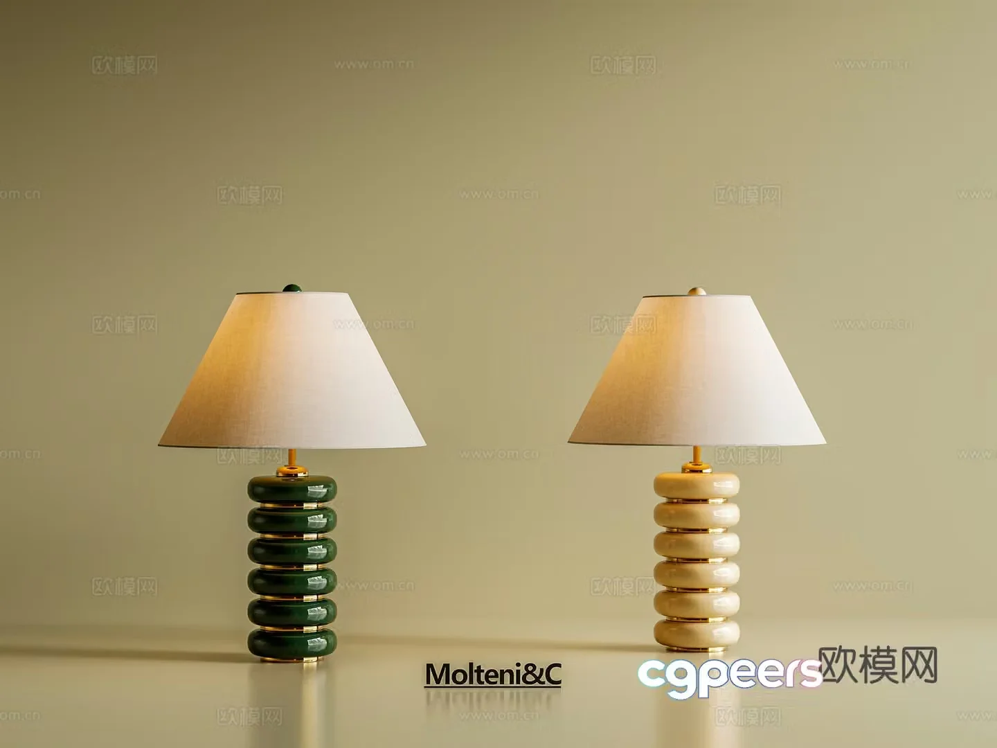 New Chinese style Chinese desk lamp medieval light luxury desk lamp bedroom bedside desk lamp cream art desk lamp 3D model