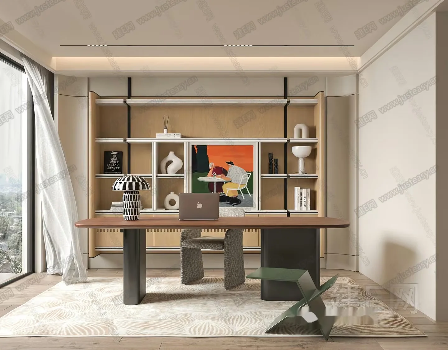 Modern Home Office 3D Model – 9018 – VRAY Render