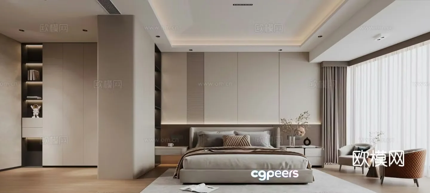Modern bedroom Master bedroom Master room 3d model